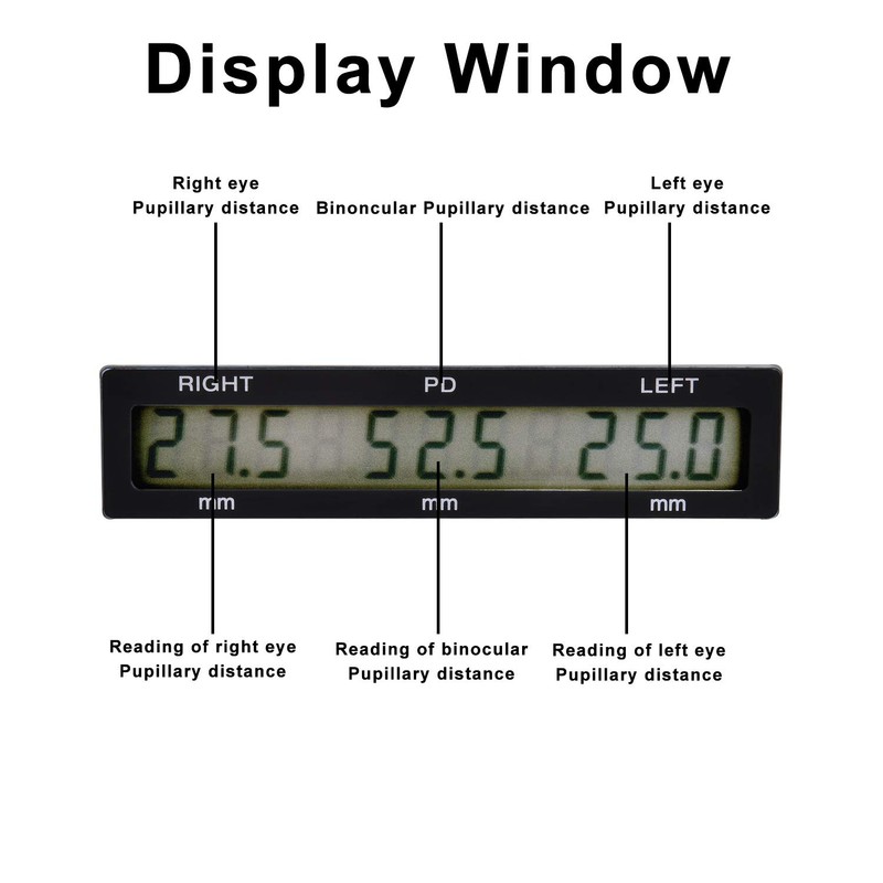 Digital PD Meter, Optical Digital Pupilometer with LCD Display Optical