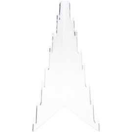 Plymor Clear Acrylic Knife Display Holder Rack, 12.5" H x 7.5" W x 8.5" D (Holds 7 Knives)