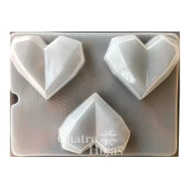 Moldes Para Gelatinas Molde Para Gelatinas 3 Corazones Diamantes