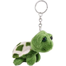 Green Mini Sea Creatures Turtle Doll Keychain Gift Plush Key Ring Cartoon Bag Pendant Auto Animal Keychain Decoration Plush Toys Automobile Keychains Trim，Stuffed Animals and Toys，Interior Accessories