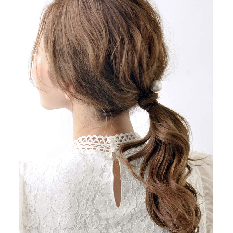 VingTAINE H7033 Cotton Pearl Hair Elastic (S) Simple Classical Hair