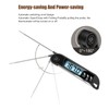 Folding Alarm Thermometer Electronic Barbecue Thermometer Food Temperature Measuring MeterBlack