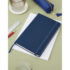 Moleskine Classic Squared Paper Notebook, Hard Cover and Elastic Closure Journal, Color Sapphire Blue, Size Large 13 x 21 cm, 240 Pages