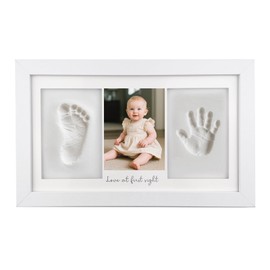 VELLUSTRA Baby Handprint and Footprint Set, Plaster Cast Baby Hand and Foot for Newborns, Handprint Baby Photo Frame, Footprint Baby Plaster Cast Set, Baby Gift for Birth, Baby Shower