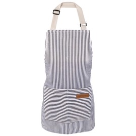 Giantree 1Pcs Kids Apron for Cooking, Toddler Apron for Girls, Toddler Apron Stripes Kid with 2 Pocket, Cute Kids Apron for Cooking, Bib Soft Apron for Boy Girl Adjustable Painting Children Chef Apron
