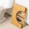 AmazerBath 8.5 Inches Bamboo Toilet Stool, Collapsible Poop Stool for