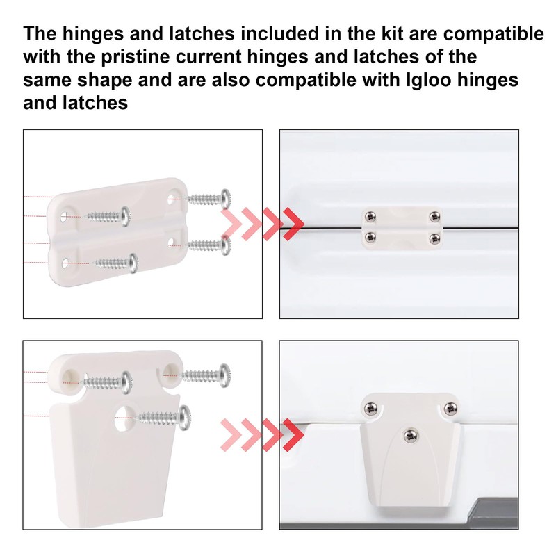 26pcs Cooler Hinge and Latch Kit Compatible with Igloo, Cooler