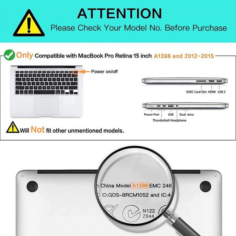 MOSISO Compatible with MacBook Pro 15 inch Case with Retina
