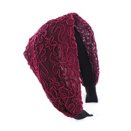 Axy HR25a Wide Alice Band Series 25a Vintage Beautiful Headband Hair Accessories - dark red
