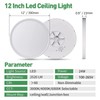 4PK 12 Inch LED Flush Mount Ceiling Lights, 24W, 2500LM,