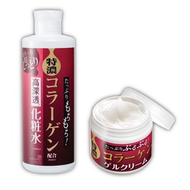 Plenty of Purupuru! Collagen Gel Cream, 5.3 oz (150 g) + Plenty of Mochi Mochi! Collagen High Deep Permeability Lotion, 10.1 fl oz (300 ml)