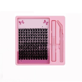 144-Piece DIY False Eyelash Kit, Professional Cluster Lashes Set, Multi-Length Eyelash Extensions – Mixed Lengths (10mm/12mm/14mm/16mm) for Natural Volume