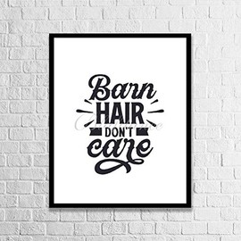 Wood Sign Hair Care Wooden Verse Vintage Framed Wood Signs Wall Art for Nursery Living Room Bedroom Inch