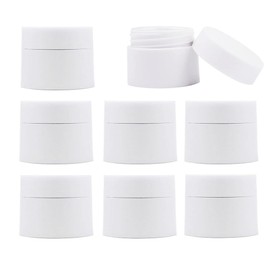 10 Pcs 30ml Sky White Scrub Cream Bottle PP Plastic Refillable Cosmetic Jars Face Cream Lip Balm Lotion Cosmetic Storage for Travel