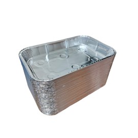 Foglish Home & Garden Rectangle Aluminium Foil Pan Trays Dishes Bake Oven Cook BBQ Airfryer 190x126x25mm (10)
