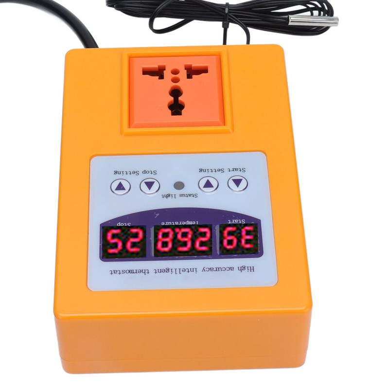 Temperature Controller Digital Display Thermostat Temp Regulator with Sensor AC110‑240VAU