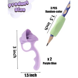HORNYPOOT Pencil Grips for Kids Handwriting,5 Pack Silicone Pencil Grippers Holder Posture Correction for Preschooler Training, Pen Writing Aid Tool for Preschooler Kids Students