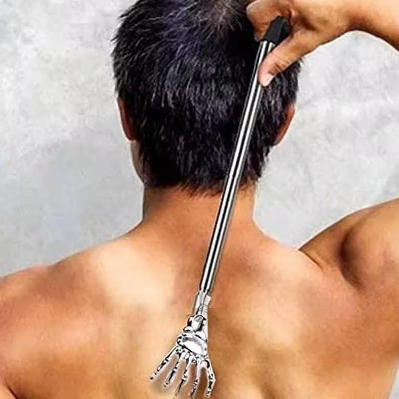 HSIXHAF 5 Pieces Back Scratcher, Telescopic Back Scratcher, Stainless Steel