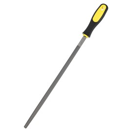 M METERXITY Round Metal File 12 Inch, High Carbon Steel Diamond Hand File W PVC Grip Handle for Wood/Metal/Ceramic/Glass/Stone/Jewelry/Tile/Model/DIY/Sharpening File