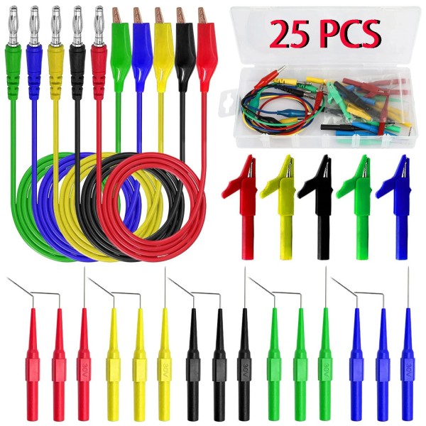 Unbranded 4in1 Multimeter Automotive Test Leads Kit 4mm Wire Piercing