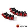 Office kk Screen Bolt & Wellnut, Red, Set of 10,