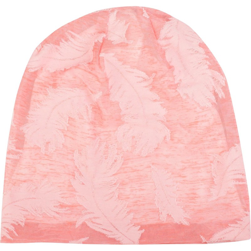 styleBREAKER Beanie Hat with Woven Feather Pattern, Slouch Long Beanie,