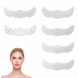 6 Stück Glitzer Sommersprossen Tattoo Gesicht Set,Holographic Multichrome Festival Glitzer Freckles,Face Art Sticker Temporäre Gesichtstattoo Wasserfeste Glitter Freckles Tatoo für Party Festival