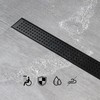 SaniteModar Linear Shower Drain, Matte Black Shower Drain 24 inch