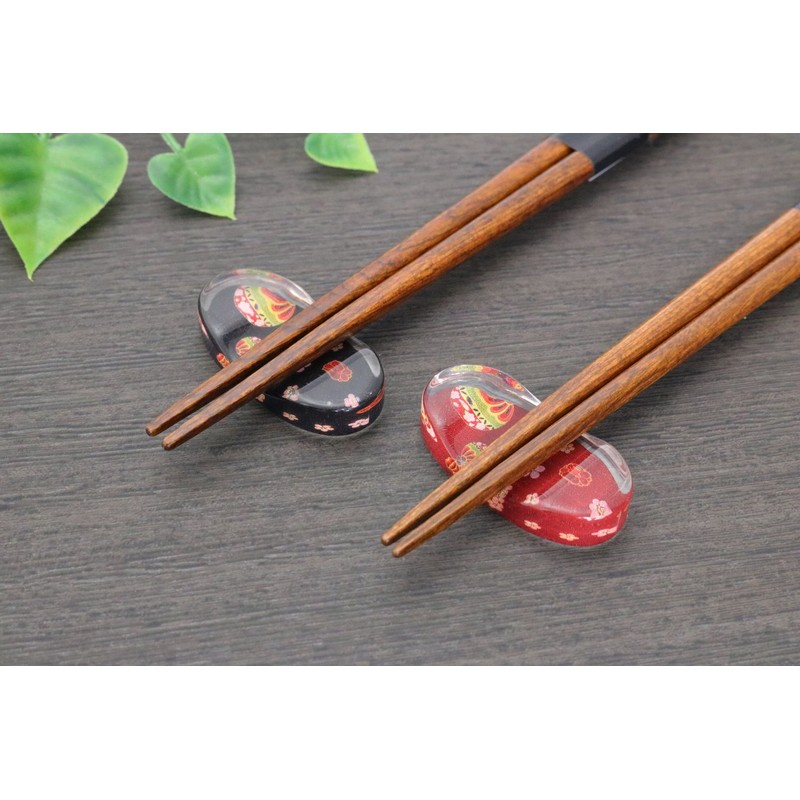 Ishida Chopsticks, Made in Japan, Black/Red Body Size: Chopsticks: 9.1