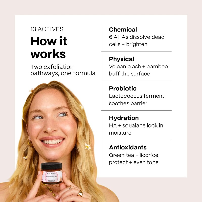 Mad Hippie Microdermabrasion Facial - Exfoliating Face Scrub with Probiotics