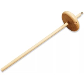 Drop Spindle Top Whorl Yarn Spinning Hand Carved 12" Length