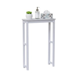 Dorset Over-the-Toilet Storage Shelf – 27" W x 37" H Space Saver Rack with Single Open Shelf for Towels & Toiletries – Minimalist Modern Design & Easy Assembly Bathroom Organizer by Alaterre Furniture