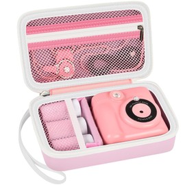 Grapsa Case Compatible with ESOXOFFORE for Dylanto for Anchioo for WEEFUN for GKTZ for Amzelas for Mafiti Instant Print Camera, Film Camera Storage Holder Organizer bag (Box Only)- Pink