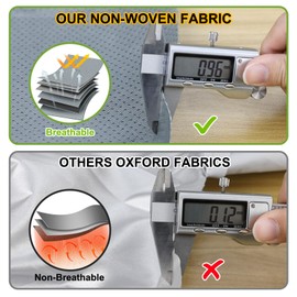 DenForste RV Cover 20-22ft，Travel Trailer Heavy Duty Extra-Thick 8 Layers Anti-UV Waterproof Windproof Camper Cover with Tongue Jack Cover, Extra Windproof Ropes, Gutter Covers