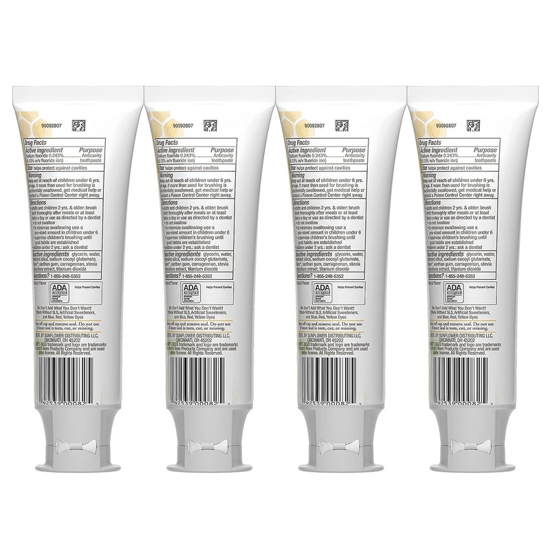 Burt’s Bees Kids Toothpaste, Strawberry Flavor, with Fluoride, Strawberry Splash,