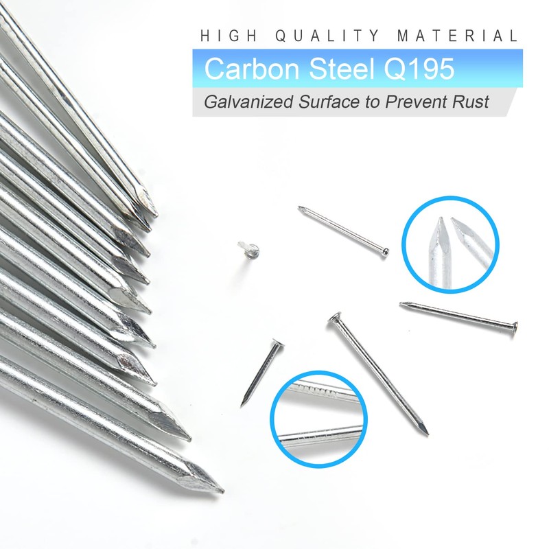376pcs Hardware Assortment Kit With 2" Nails & 8oz Claw