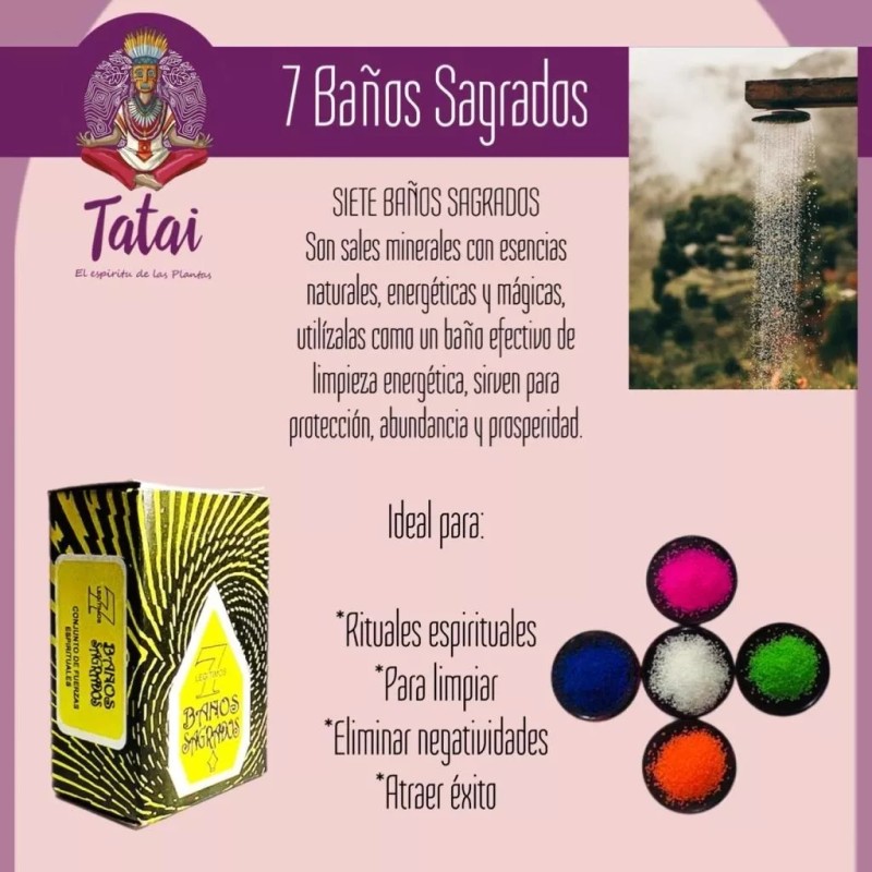 Tatai Tienda 7 Baños Sagrados Legitimos Tatai Limpieza Espiritual