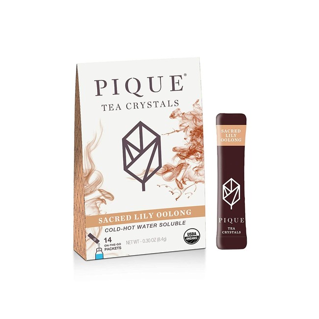 Pique Tea Organic Sacred Lily Oolong - Immune Support, Gut Health, Fasting - 1 Pack (14 Sticks)