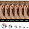 Adramata 12 Pairs Clear Earrings Plastic Stud Earrings for Women