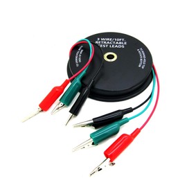 3 Wire Retractable Test Leads with Alligator Clips 18 AWG Test Leads Alligator Clips Electrical Test Leads Retractable Test Leads 10 FT