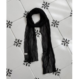 Heliot. Heliot WRINKLE WAVE SCARF_BLACK