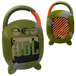 Silicone Cover Case for JBL Clip 4 Portable Bluetooth Speaker, Protective Carrying Case for JBL Clip 4 Portable Bluetooth Speaker (Case Only) (Squad Green)