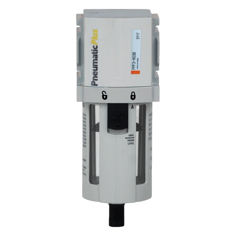 PneumaticPlus PPF3-N02B Compressed Air Particulate Filter, 1/4" NPT (High Flow),