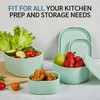 ISSEVE 6Pcs/Set Nesting Silicone Food Storage Containers with Lids, BPA