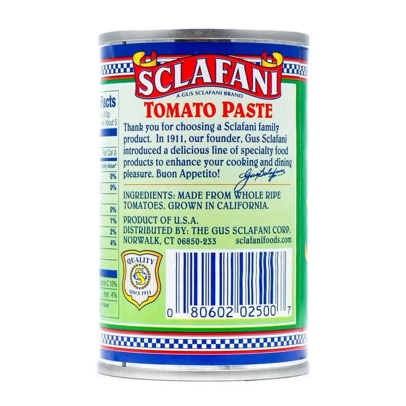 Gus Sclafani Fine Italian Imports Tomato Paste 6 oz nt
