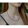 Fondgem Black Genuine Leather Cord Chain Necklace - 2.0 mm