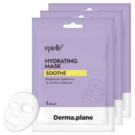 Epielle Hydrating Sheet Mask 3 Pack, Soothing & Restoring Face Mask with Cica, Heartleaf Extract & Witch Hazel Water, Target Dry & Sensitive Skin, Korean Skin Care