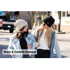 Oversized Beanie Bundle - Solid Black & Confetti Oatmeal (2