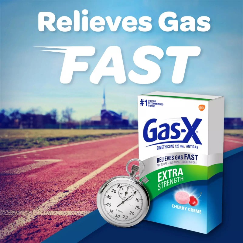 Gas-X Extra Strength Chewable Tablets, Simethicone 125 mg, Cherry Creme,