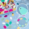 PH PandaHall 1200pcs 8 Colors Large Sequins Pendants Oval Egg-Shaped